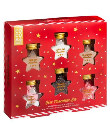 Hot Chocolate Kit Gift Set of White Milk & Orange Flavours with Mini Marshmallow Peppermint & Chocolate Sprinkles