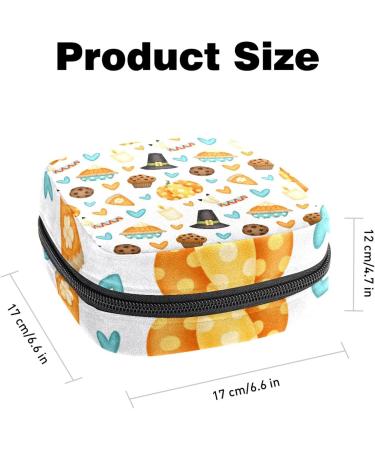 Thanksgiving Dessert Sanitary Napkin Storage Bag Feminine Product Pouches Portable Period Kit Bag Menstruation First Period Bag for Women Teen Girls Ladies Menstrual Cup Pouch Tampon Bags Color 1 - Buy Online on GoSupps.com