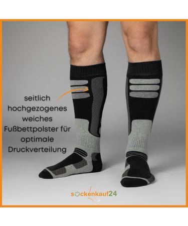 Buy 2 Pairs of Breathable Ski Socks for Men & Women - Knee Highs Sizes 35-38 Black - Buy Online on GoSupps.com