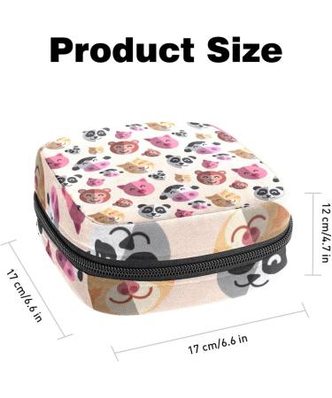 Beautiful Multicolored Animal Print Women's Menstrual Cup & Tampon Storage Bag - Portable Period Organizer for Teen Girls - Buy Online on GoSupps.com