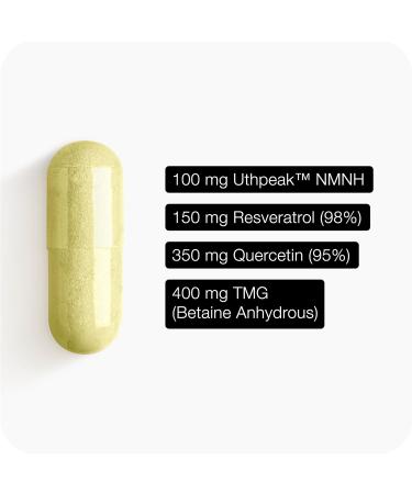 NMNH Supplement Ultra High Potency 1,000mg Complex with Clinically Studied Uthpeak NMNH Resveratrol Quercetin & TMG Highly Purified Third-Party Lab Tested 60 Capsules - Buy Online on GoSupps.com