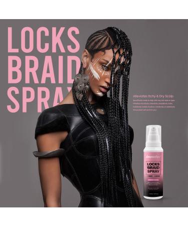 immetee Locks Braid Spray Hair Spray for Braids Locks Twists and Cornrows Refresh Itchy & Dry Scalp Moisturizes High Shine for Dull Hair. 150ml/5.07fl.oz - Buy Online on GoSupps.com