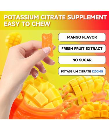 2 Pack Potassium Citrate Gummies High Potassium Supplement Gummies 1200mg for Adults & Kids Support Leg Cramps & Muscle Health Vegan Mango Flavor 120 Count 120 Count (Pack of 1) - Buy Online on GoSupps.com