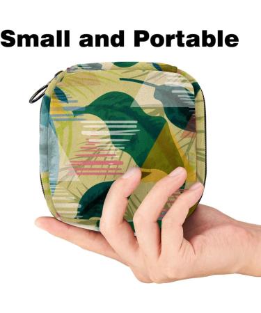 Portable Storage Bags for Women's Bandages & Menstrual Pads | Autumn Yellow Leaf Design | Multi-Color Organizer for School & Office - Buy Online on GoSupps.com