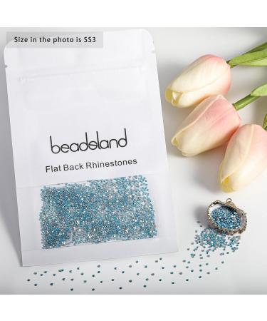 Beadsland 1440 pcs Aquamarine Flat Back Rhinestones for Nails - SS3 Nail Crystals - Buy Online on GoSupps.com