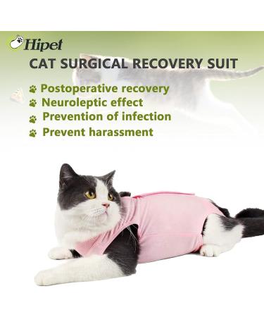 Buy Hipet Cat Surgical Recovery Suit - Anti-Licking Onesie for Abdominal Wounds | Replacement E-Collar | Pink (L) - International Shipping Available - Buy Online on GoSupps.com