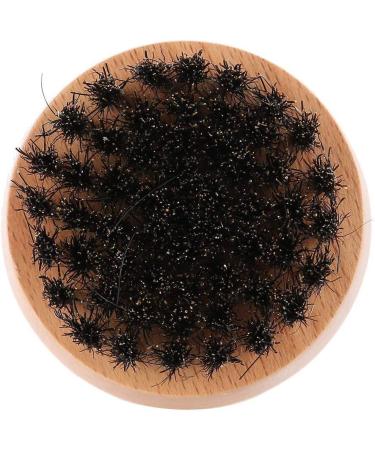 Boar Bristles Beard BrushSmall and Round Wood Beard Brush -Light Weight Black Walnut Wood Beard Brush for Men(1#) - Buy Online on GoSupps.com