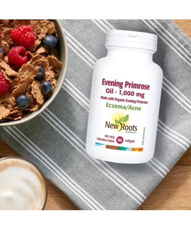 New Roots Herbal - Evening Primrose Oil 1 000mg - 90 Softgels - Organic Evening Primrose Oil - Evening Primrose Oil for Skin - Evening Primrose Oil Organic - Evening Primrose Oil Supplement - Eczema/Acne 90 count (Pack of 1) - Buy Online on GoSupps.com
