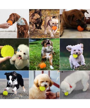 Buy Laroo Durable Natural Rubber Dog Ball - Squeaker Toy for Small & Large Dogs - 6.5cm Orange - Buy Online on GoSupps.com