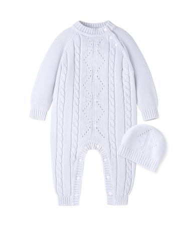 Baptism Outfits for Boys White Onesies Baby Boy Romper Linen Summer Fall Winter Christening Church Onesie Newborn Coming Home Jumpsuit 0-18 Months 0-3 Months White-307