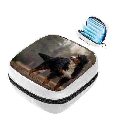 GIAPB Sanitary Napkin Storage Bag Period Bag Tampon Bag Makeup Bag Pad Pouch Bernese Mountain Dog Color1558