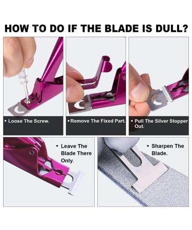 Elegant Violet Red Premium Adjustable Stainless Steel Nail Tip Clipper Cutter for Manicure & Pedicure - Buy Online on GoSupps.com