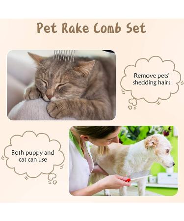 4-Piece Pet Grooming Set: Dematting Comb, Slicker Brush, Steel Comb - Dog & Cat Grooming Tools - Buy Online on GoSupps.com