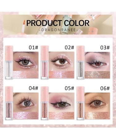 6 Colors Liquid Glitter Eyeshadow - Waterproof Long Lasting Gel High Pigmentation - Create Dazzling Eye Makeup (Set B - Buy Online on GoSupps.com