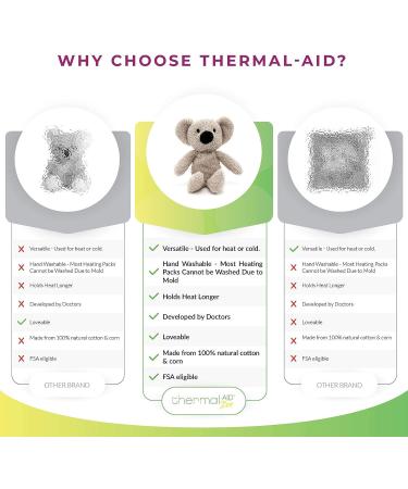 Thermal-Aid Zoo Mini Ollie The Koala Kids Hot/Cold Pain Relief Toy | Microwavable Heating Pad & Cooling Pad | Natural Sleep Aid - Buy Online on GoSupps.com