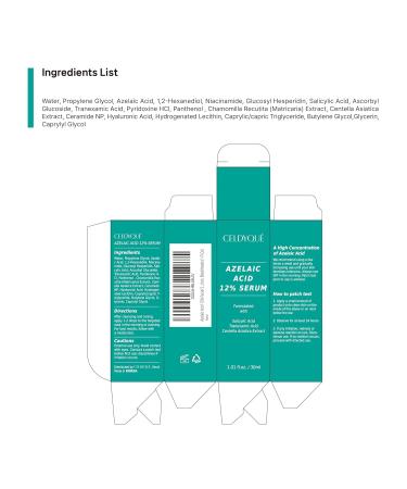 Azelaic Topical Acid 12% Serum for Face Dark Spot Remover with Tranexamic Acid Salicylic Acid Niacinamide & Centella Asiatica Acne Hyperpigmentation & Rosacea Treatment 1 Oz Korean Skincare 1 Fl Oz (Pack of 1) - Buy Online on GoSupps.com