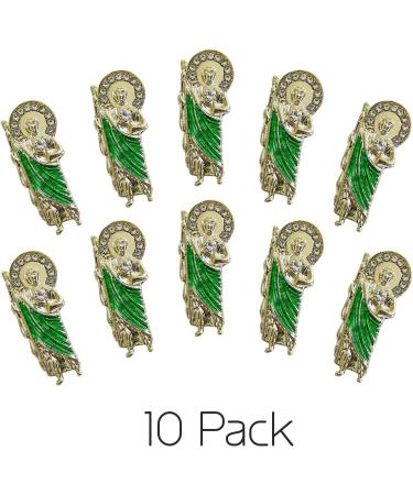 San Judas Nail Charms - 10PCS 3D Nail Diamonds Art Charms for Acrylic Nails - Rhinestones, Gems, and Crystals - Green Design - Buy Online on GoSupps.com