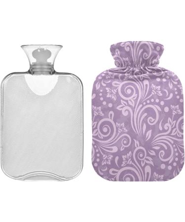 Shop Naanle 2L Hot Water Bottle with Antique Lavender Flower Cover - Pain Relief for Menstrual Cramps & Heat Therapy - Ideal for Cold & Hot Use - Buy Online on GoSupps.com