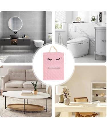 Toilet Paper | Hangable Cotton Cute Eyelash Shape Toilet Paper Organizer for Bathroom | Toilet Paper Dispenser Box for Camping Bathroom RV Car Travel No Glue or Drill Needed Lencyh Pink - Buy Online on GoSupps.com