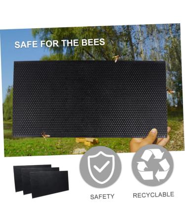 GANAZONO 6 Pcs Nest Foundation Beeswax Honey Frame Foundation Honeycomb Beekeeping Equipment Waxed Hive Deep Black 42.5X21.4CM - Buy Online on GoSupps.com