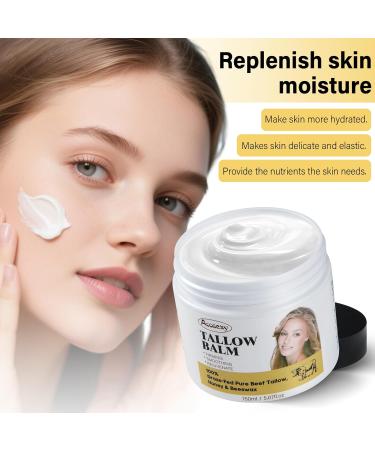 New Beef Tallow for Face Handmade Whipped Tallow Balm with Shea Butter Grass Fed Beef Tallow for Skin Organic Beef Tallow Face Moisturizer Tallow and Honey Balm for Dry & Sensitive Skin 5.07 Oz - Buy Online on GoSupps.com