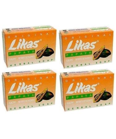 4x Original Likas Papaya Soap Acne Blemish Whitening by Original Likas