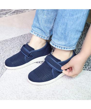 Orthoshoes Women's Edema Shoes - Breathable Lightweight Walking Sneakers for Diabetic Elderly - Navy (Size 8) - Buy Online on GoSupps.com