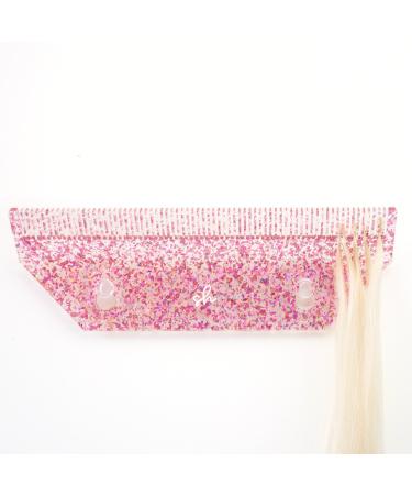 Simply Hair Hair Extensions Holder & Hair Storage Tool Ideal For Extensions & Wig Storage. Hanger For Styling and Organising Extensions. Suitable For Human Hair Extensions Synthetic Extensions Pink