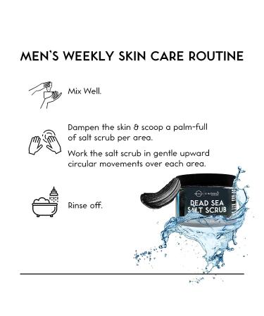O Naturals Activated Charcoal Men's Body Scrub + Dead Sea Salt Exfoliating Scrub for Anti-Aging Skin Care - 18oz - Buy Online on GoSupps.com