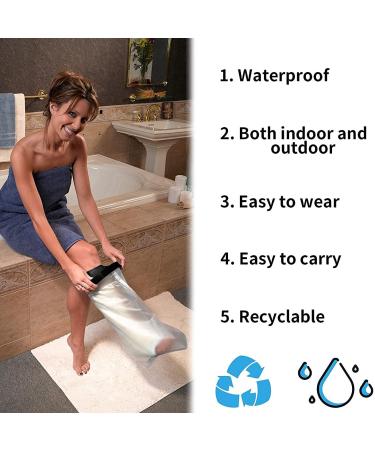 Oewnvmd Waterproof Leg Cast Shower Cover for Adults - Foot & Lower Leg Wounds Protector - Buy Online on GoSupps.com