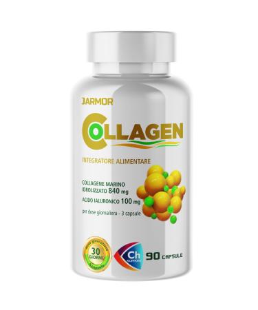 J.Armor 90 Capsules Marine Collagen Hyaluronic Acid High Dosage Anti-Wrinkle 100% Natural Anti-Aging and Joints Acts Deep