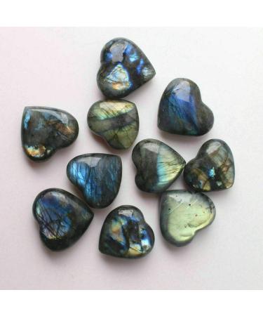 Natural Crystal Rough 3 Pieces of Natural Labradorite Crystal Heart Specimen Stones - Buy Online on GoSupps.com