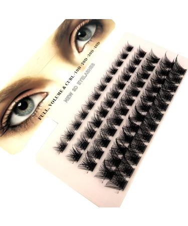 HBZGTLAD DIY Lash Clusters | 60 Mega Volume Eyelash Extensions | 0.07mm D Curl Wispy Lashes for Home Use | Mixed Lengths 9-16mm - Buy Online on GoSupps.com