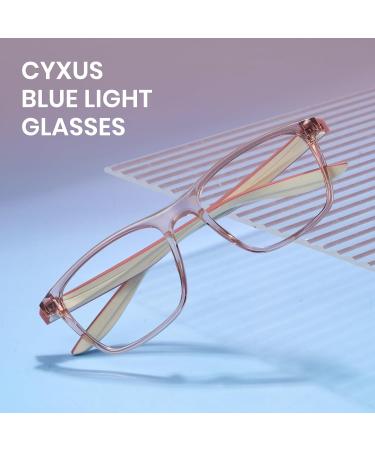 Cyxus Square Blue Light Blocking Glasses - TR90 Frame UV400 Protection Anti Eye Strain for Men & Women - Style 8188 Brown - Buy Online on GoSupps.com