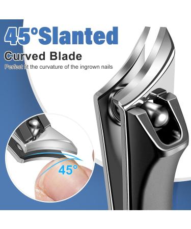 2024 Toenail Clippers for Seniors | Ultra Sharp Wide Jaw Nail Clippers for Thick Nails | Slant Curved Blade Fingernail Cutter for Men - Ideal for Ingrown Nails - Buy Online on GoSupps.com
