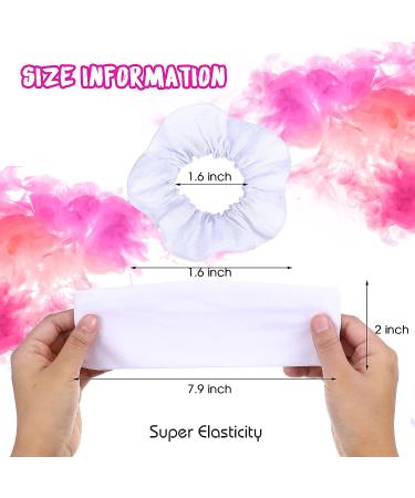 36 Pieces Tie Dye White Scrunchies and Headband Set - Elastic Hair Ties & Headbands for Women and Girls - Buy Online on GoSupps.com