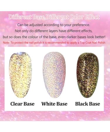 Glitter Nail Polish - Translucent Sparkly Nail Polish - Reflective Pink Nail Varnish - 60 Second Quick Dry Nail Polish - No Bake No Chip Breathable Nail Polish Long Last for Women - Buy Online on GoSupps.com