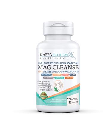 (120 Capsules), 7 in 1 Cleanse and Detox, Aids Digestive System, Regularity, Prevents Constipation, Track System Cleanse, Healthy Gut Flora, Gut Health, Kick-Starts Weight Loss, from Kappa Nutrition. 120 Count (Pack of 1)
