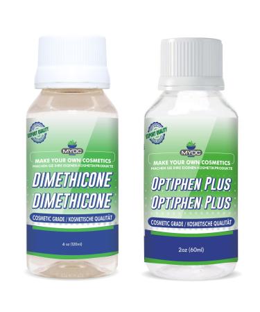 Myoc Combo Pack Dimethicone 120 ml & Optiphen Plus 120 ml Preserved for DIY Formules
