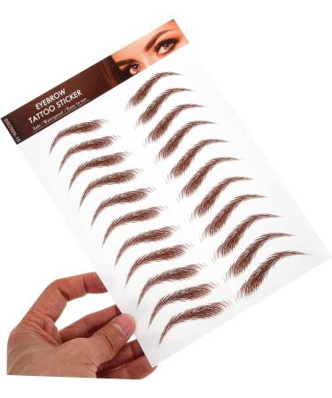 TOVINANNA 10 Sheets Eyebrow Stickers Simulation Eyebrow Fake Eyebrows Eyebrow Sticker for Eyebrows Waterproof 1 count (Pack of 1) Brownx2pcs - Buy Online on GoSupps.com