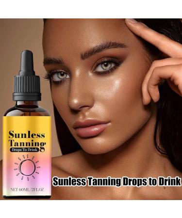 Facial Tanning Oil | Natural Glow Tanning Drops - 60ml Self-Tanning Drops for Face and Body Facial Care Oil Lotions - Buy Online on GoSupps.com