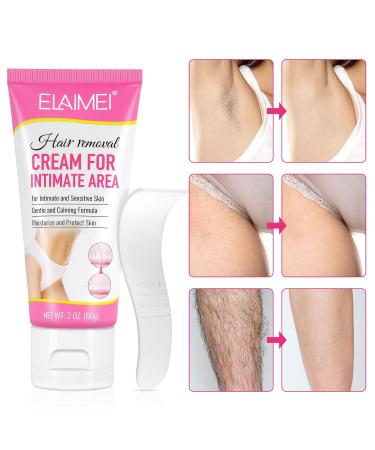Women's Body Hair Removal Cream - Soothing Painless Bikini Hair Removal for All Skin Types - Buy Online on GoSupps.com