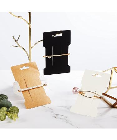 Outus 120 Pieces Hair Clip Display Cards - Kraft Paper Hair Bow Holder for Organizing Accessories - 6 x 10 cm Rectangular Clip Collecting Cardboard - Set of 3 Colors - Buy Online on GoSupps.com