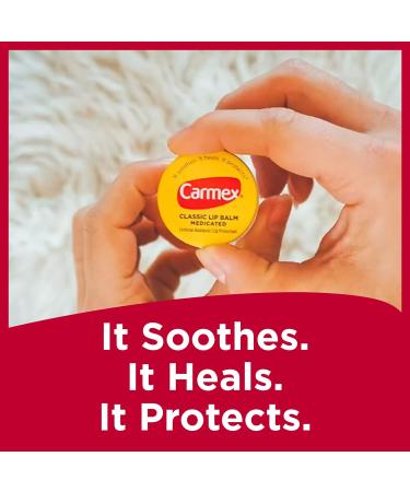 Carmex Medicated Lip Balm Jars 0.25 oz - 3 Count (3 Pack) - Lip Moisturizer for Dry Chapped Lips - Buy Online on GoSupps.com