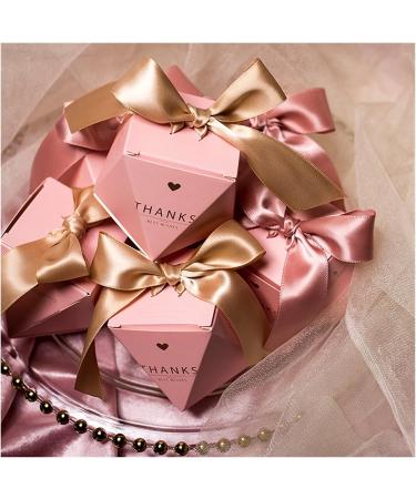 Candy Box Creative Pink Candy Box Wedding Gift And Party Supplies Baby Shower Paper Chocolate Box Packaging (10 Pcs) (Color : Pink) (Size : Champagne) - Buy Online on GoSupps.com