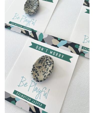 Dalmatian Jasper March Birthstone Worry Stone for Meditation and Stress Relief - Buy Online on GoSupps.com