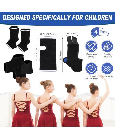 Buy 2 Pairs Kids Adjustable Ankle Brace Set - Compression Sleeve Support for Sprains & Injury Prevention - Buy Online on GoSupps.com
