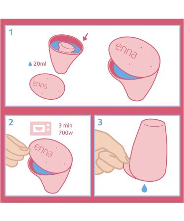 Enna Cycle Starter Set: 2 EASY Menstrual Cups Applicator Sterilizer & Transport Box + Anenna Moisturizing | International Shipping - Buy Online on GoSupps.com
