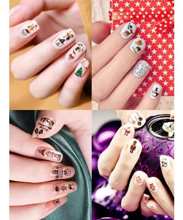 EBANKU 15 Sheets Christmas Nail Art Stickers Decals Self-Adhesive Nail Art Stickers 3D Xmas Santa Claus Snowflakes Nail Stickers for Women Girls Kids Manicure DIY -B - Buy Online on GoSupps.com