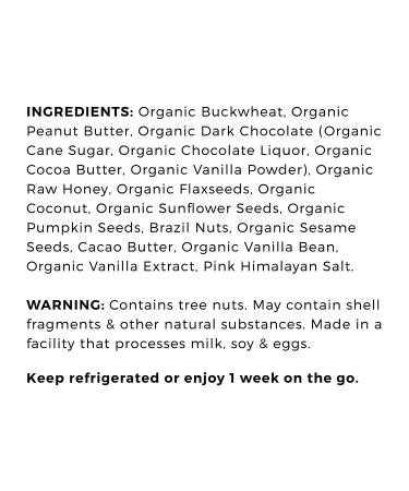 Elemental Superfood Dark Chocolate + Peanut Butter Seedbars - 12 Pack | Non-GMO, Organic, Gluten-Free, Dairy-Free, Plant-Based - Buy Online on GoSupps.com